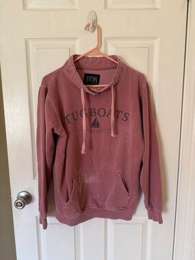 's Dusty Rose Tugboats Hooded Pullover